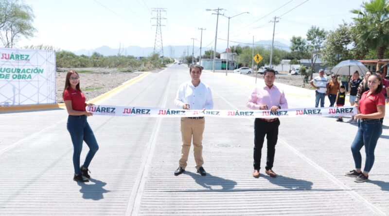 Rehabilita Juárez avenida con concreto y carpeta asfáltica