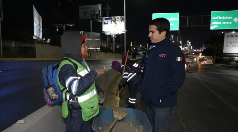 Interviene Servicios Públicos de Monterrey Complejo Vial Gonzalitos