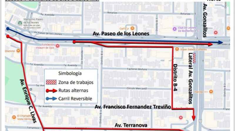 Anuncian restricción vial en Gonzalitos por trabajos de CFE