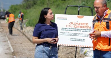 Construye Juárez banquetas para seguridad peatonal en zonas prioritarias
