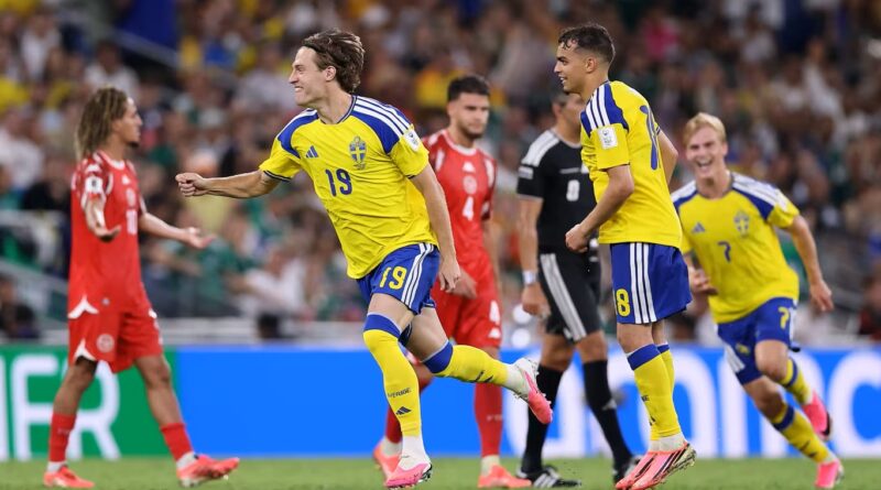 ¡Suecia golea 5-1 a Túnez!