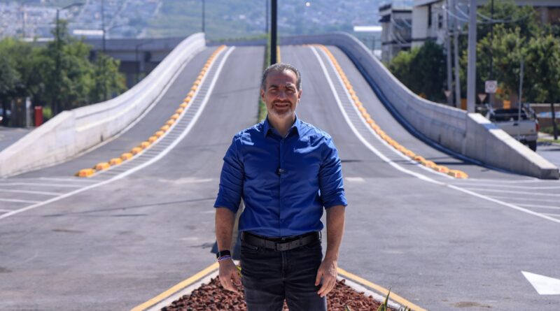 Fortalece Monterrey movilidad con entrega de dos obras del Circuito Vial El Huajuco