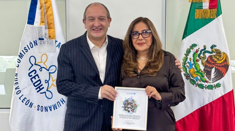 UNICEF México reconoce colaboración de la CEDHNL en Mundial 2026
